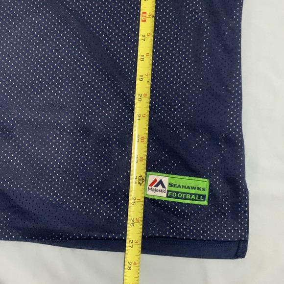 Majestic SEATTLE SEAHAWKS Team Blue NFL FOOTBALL T-SHIRT Lady Fan Women's XL - Picture 10 of 10